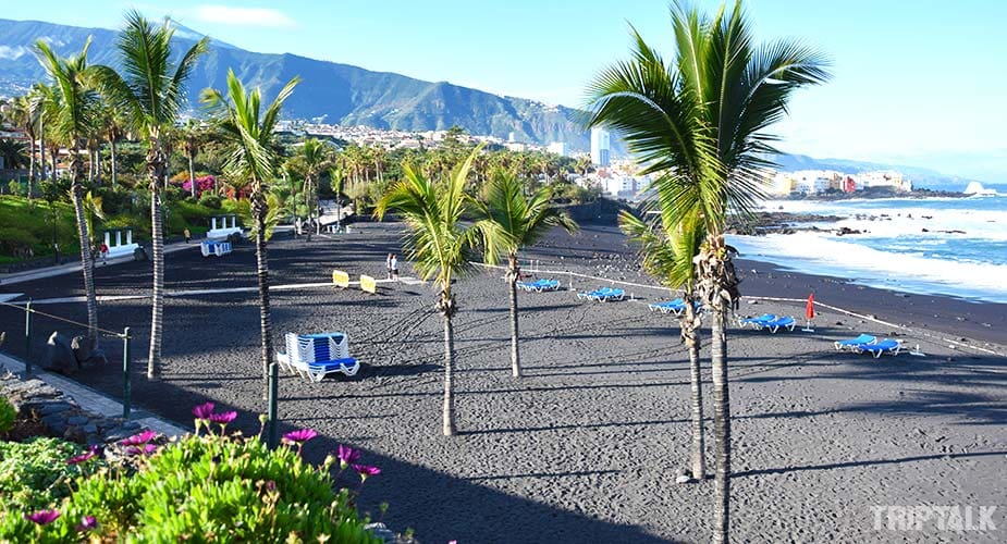 Het strand van Playa del Castillo in Puerto de la Cruz