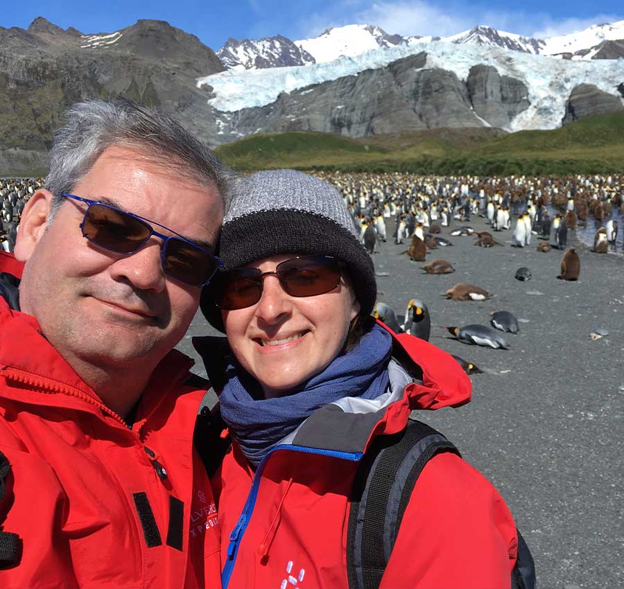 Teun en vrouw bij South Georgia