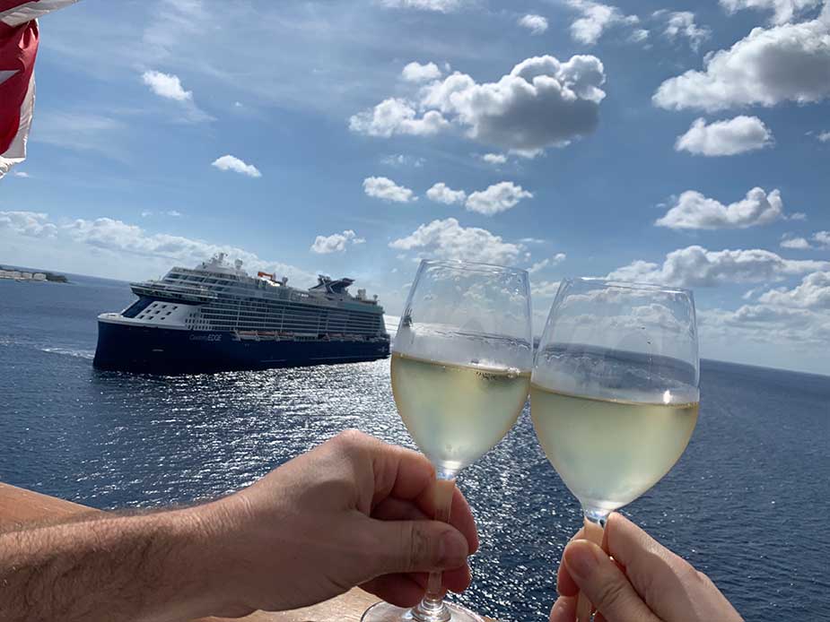 Toosten aan boord van een cruiseschip