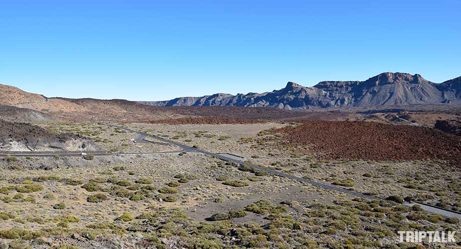 Uitzicht op de hoogvlakte van El Teide op Tenerife