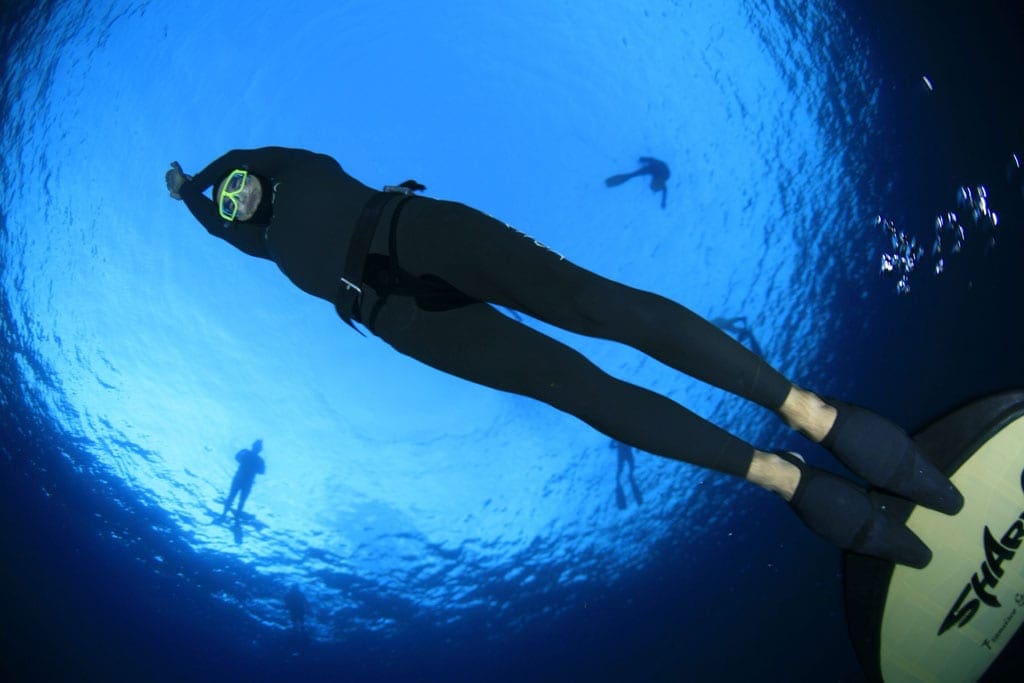 Free-diving op Tenerife