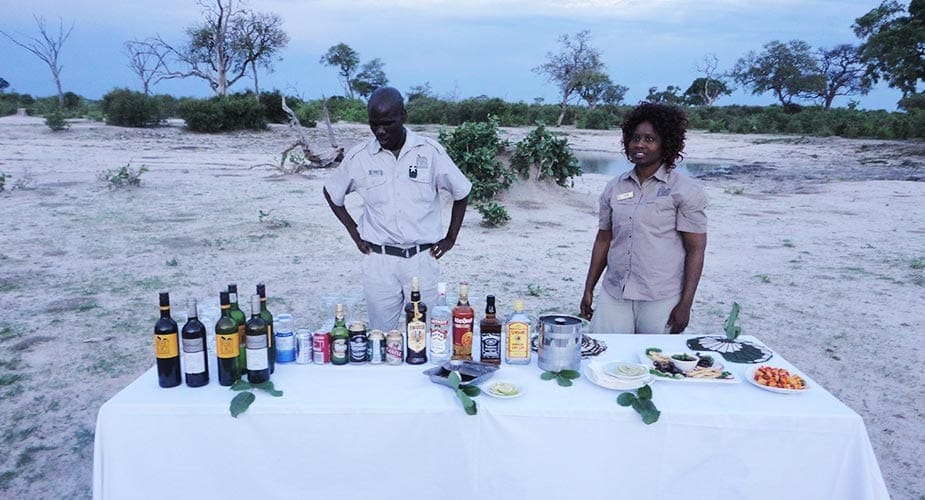 Tafel met ingredienten cocktails Botswana