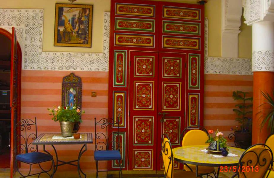 Kleurrijk cafe in Marrakech