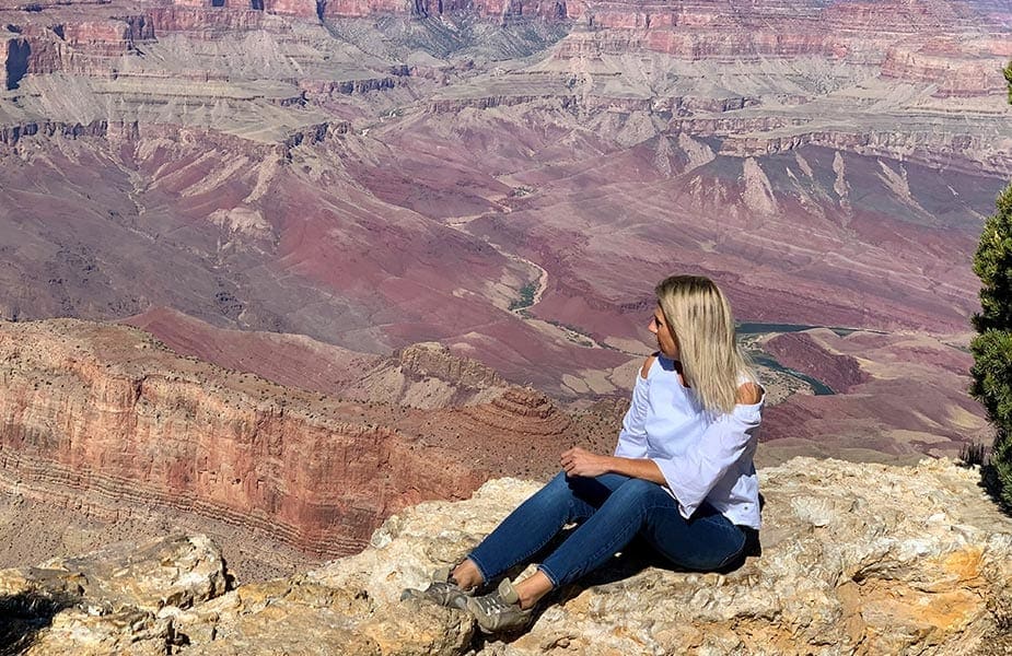 Angelique in de Grand Canyon