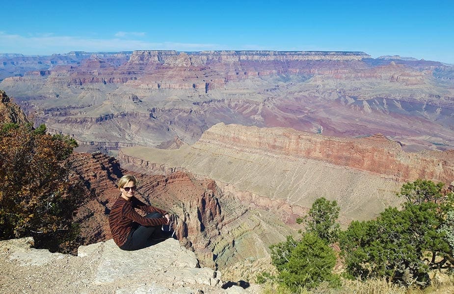 Melanie in de Grand Canyon