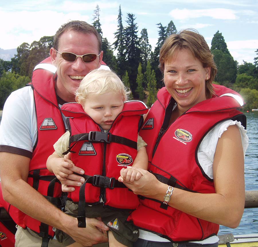 Pauline met gezin in Nieuw-Zeeland