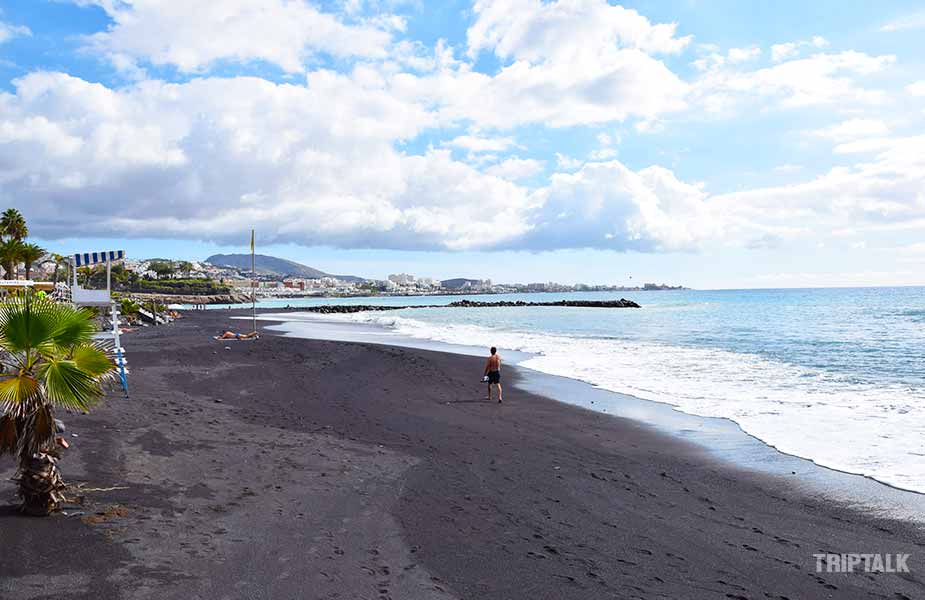 Het zwarte strand voor RIU Palace Tenerife