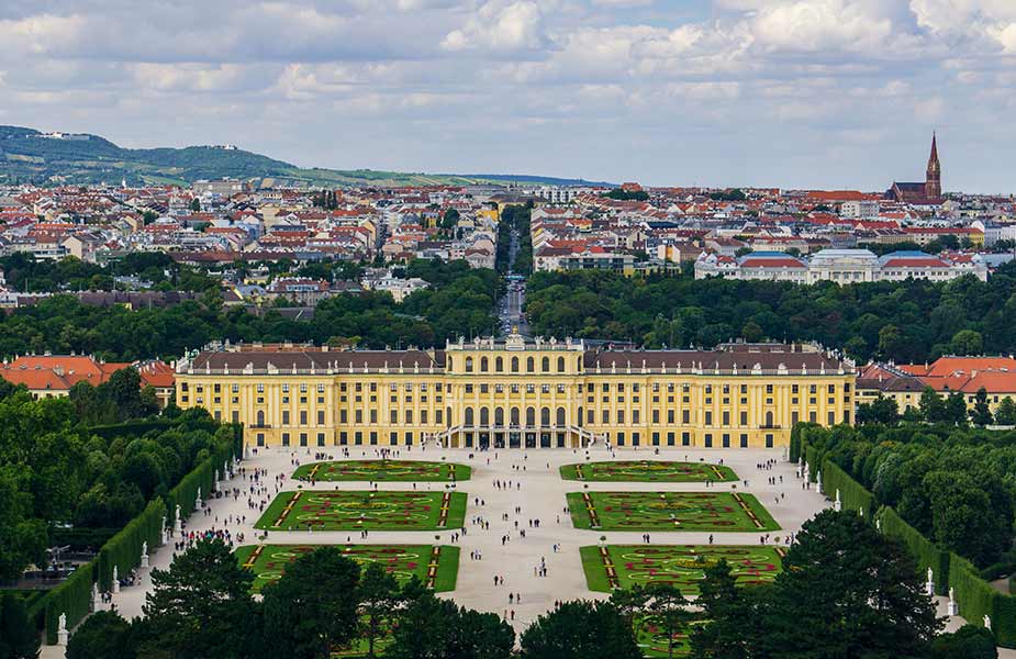 Het kastell Schonbrunn in Wenen