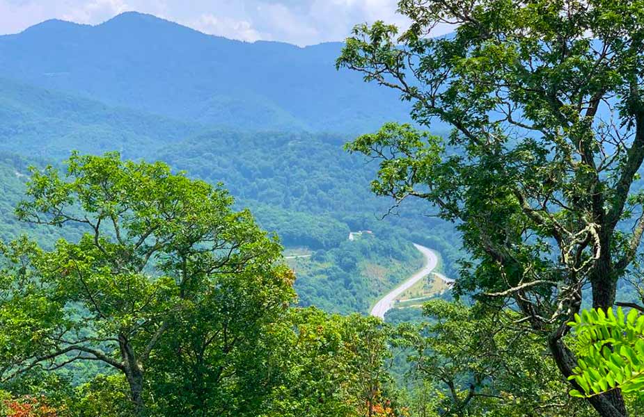 Uitzicht op de Smokey Mountains in Amerika