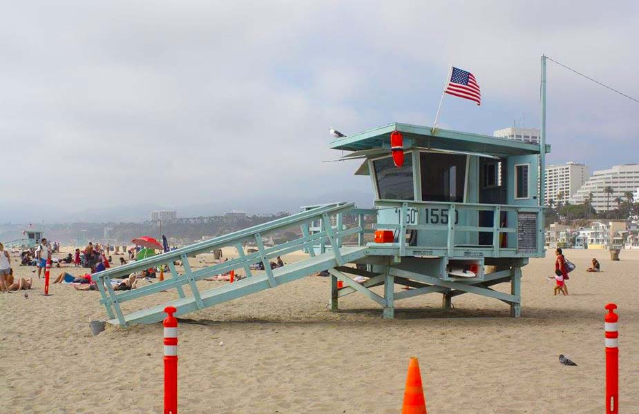 Beach guard strandhuis Santa Monica in Amerika