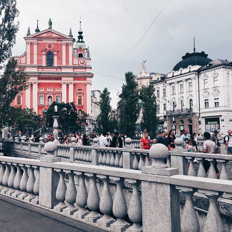 ljubljana centrum bezoeken tijdens interrail route door Oost-Europa