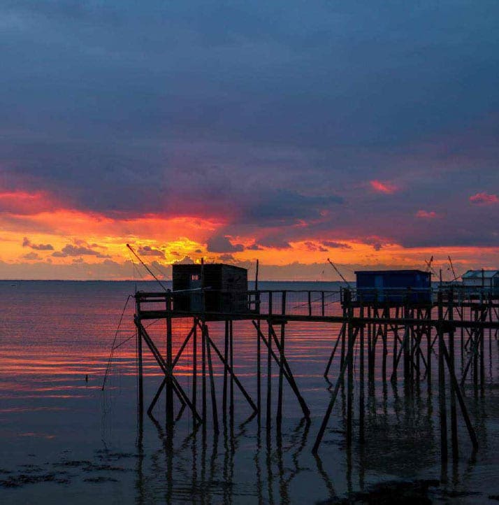 Zonsondergang Atlantische kust Frankrijk