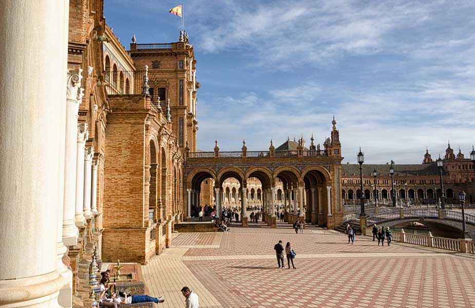 De Plaza de Espana in Sevilla