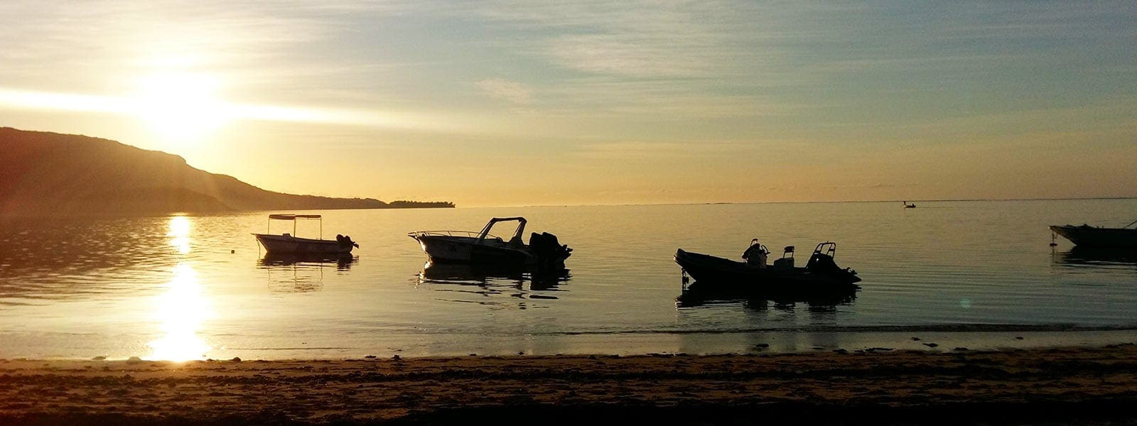 Zonsondergang strand Mauritius