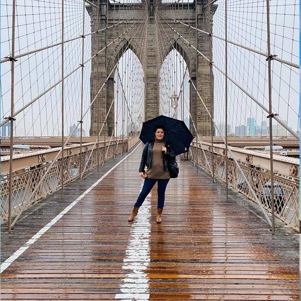 Valleria op de Brooklyn Bridge in New York