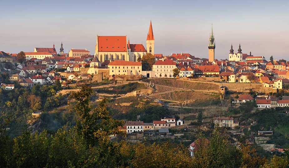 Znojmo bezoeken tijdens vakantie in Moravië Tsjechië 