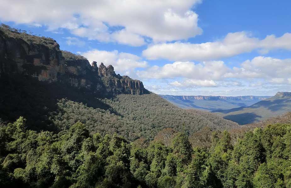 De prachtige natuur van de Blue Mountains