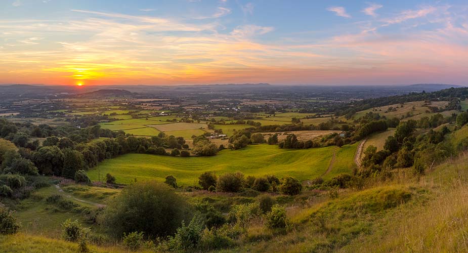 Crickley Hill wandelroutes in Engeland