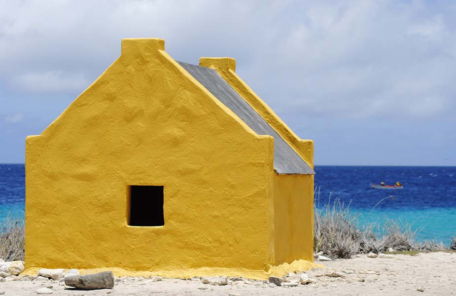 Typisch slavenhuisje op Bonaire