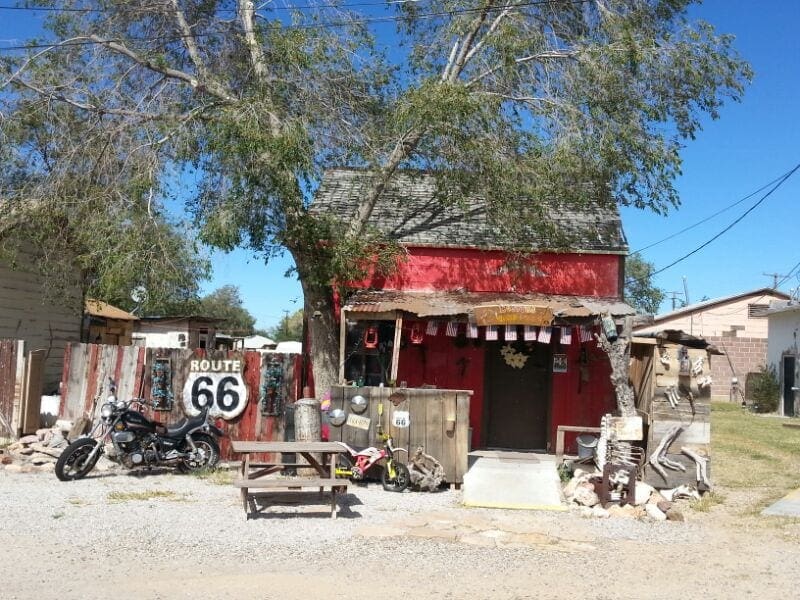 Stalletje bij Route 66 onderweg