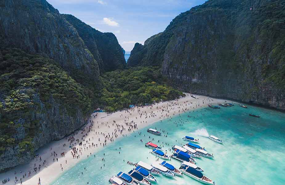 Het Maya Bay strand op Koh Phi Phi in Thailand