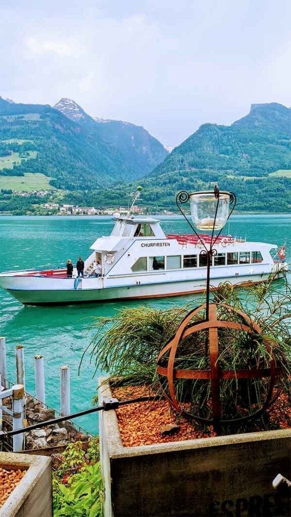 Boot op de Walensee