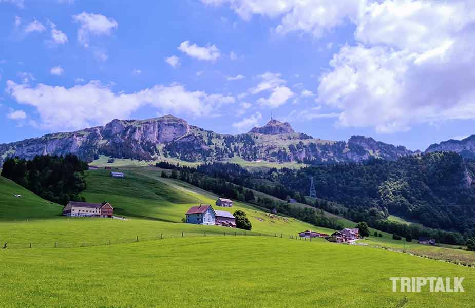 De omgeving rond Brulisau bij Appenzell