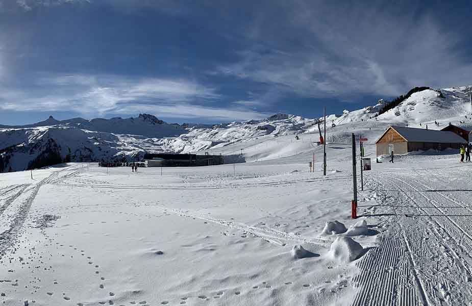 Sneeuw op de Flumserberg bij de Walensee