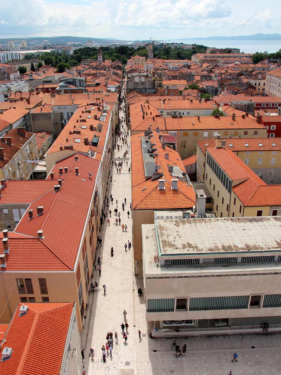 Straatjes in de stad Zadar