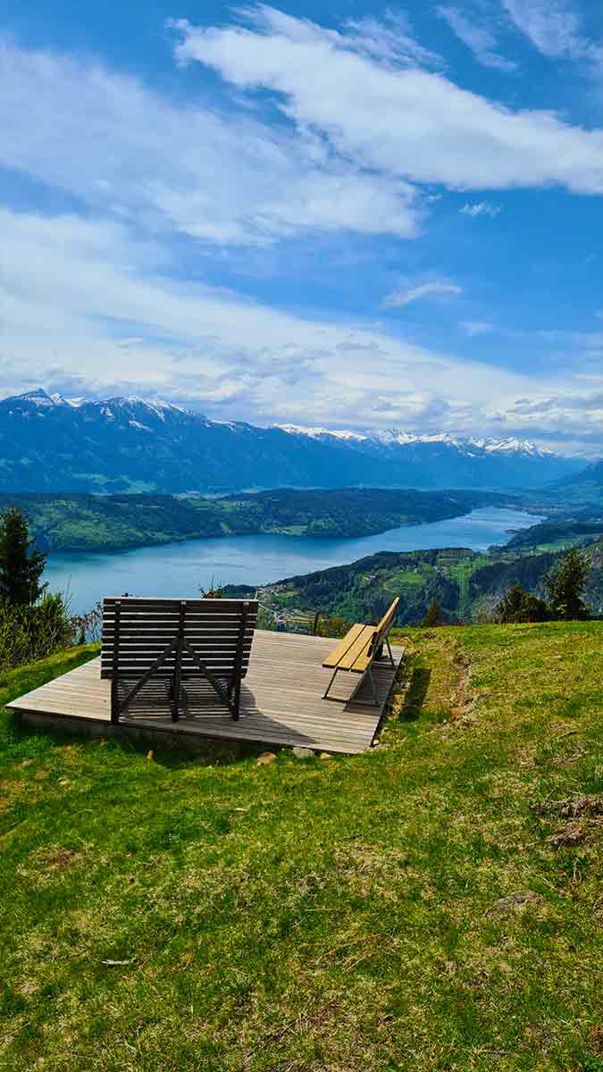 Genieten van dit uitzichtpunt over de Millstattersee