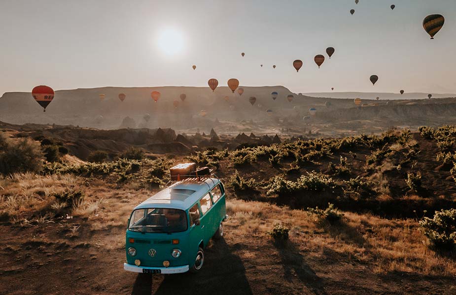 Volkswagen bij Capadocia in Turkije