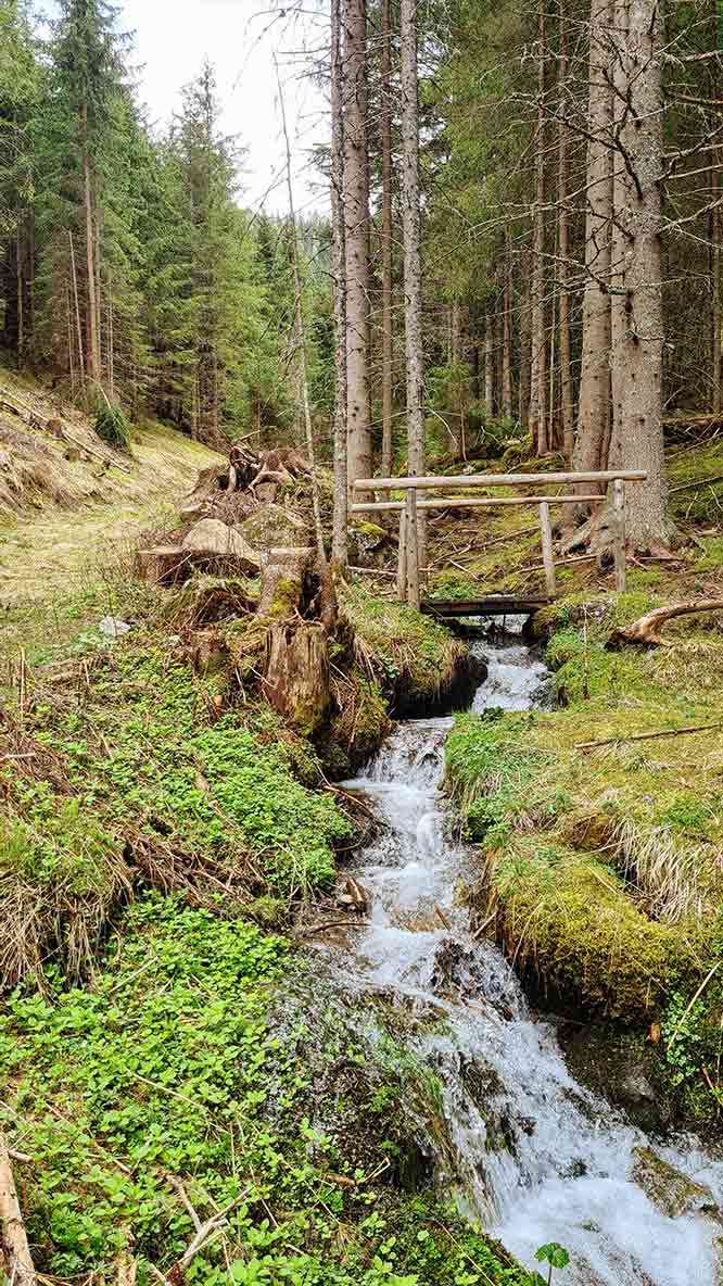 Waterval in het bos bij Bad Kleinkirchheim