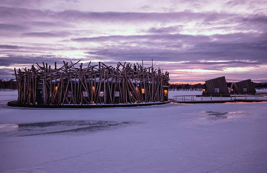 Slapen in het Artic Bath hotel in Lapland