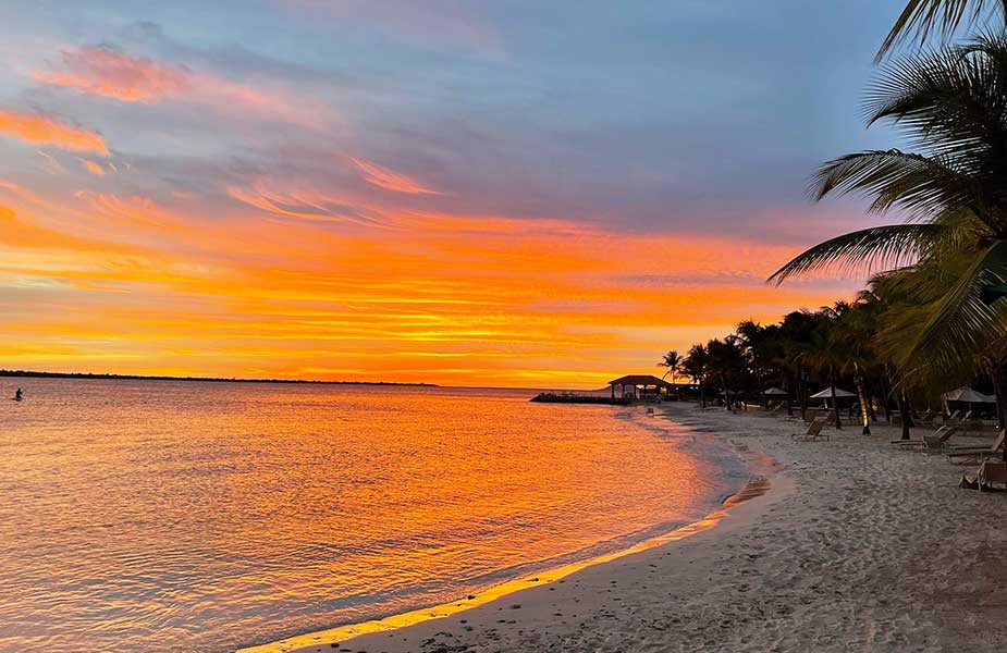 Prachtrige zonsondergang bij Bonaire