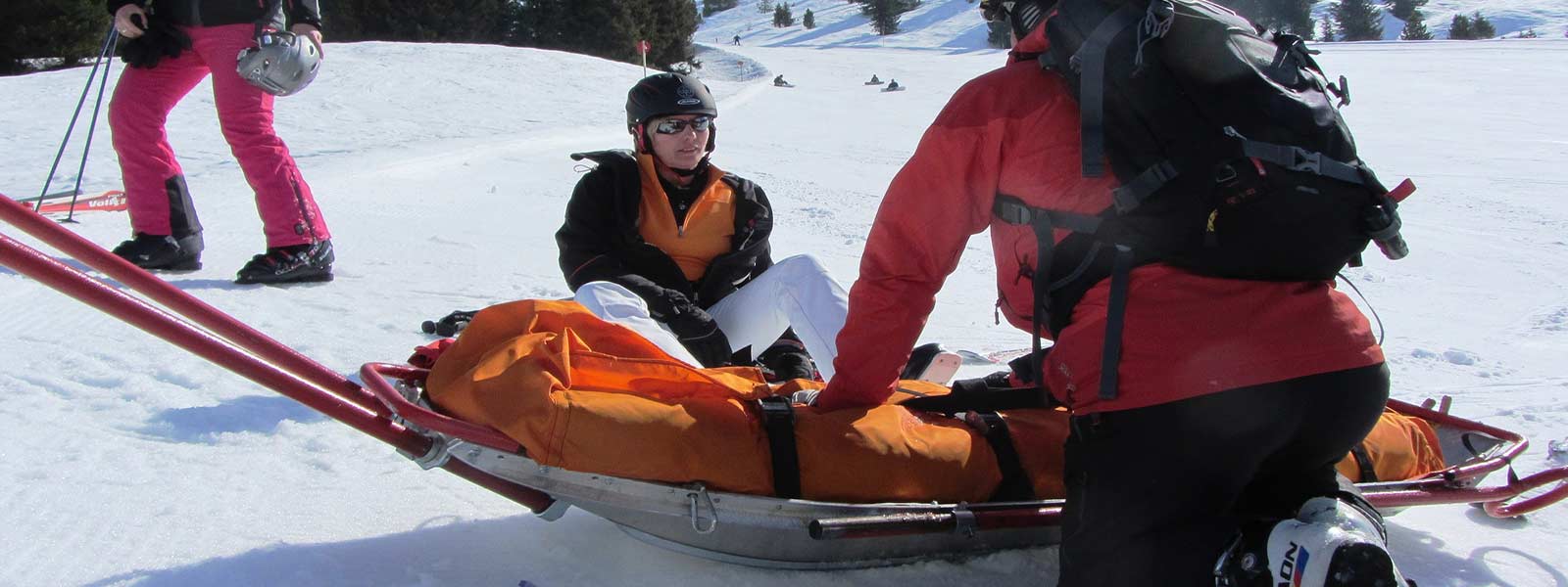 Ski banaan op de piste
