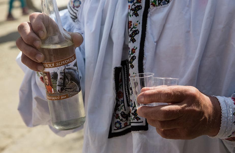 De sterke drank Slivovice uit Tsjechie