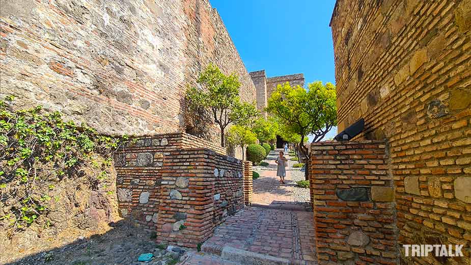 Binnen in het Alcazaba de Malaga