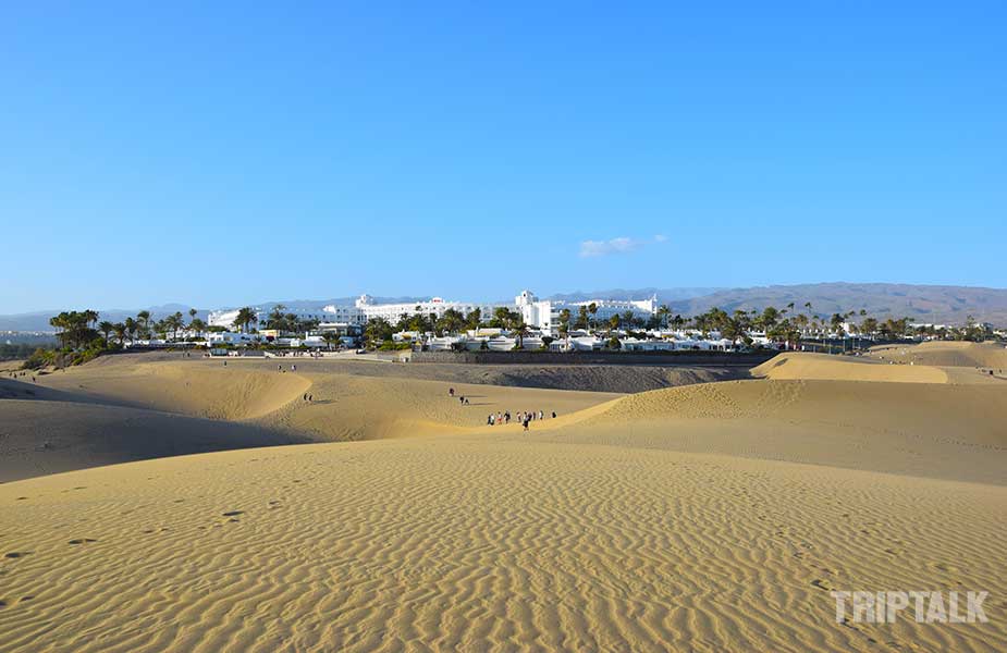 De zandduinen van Dunas de Maspalomas