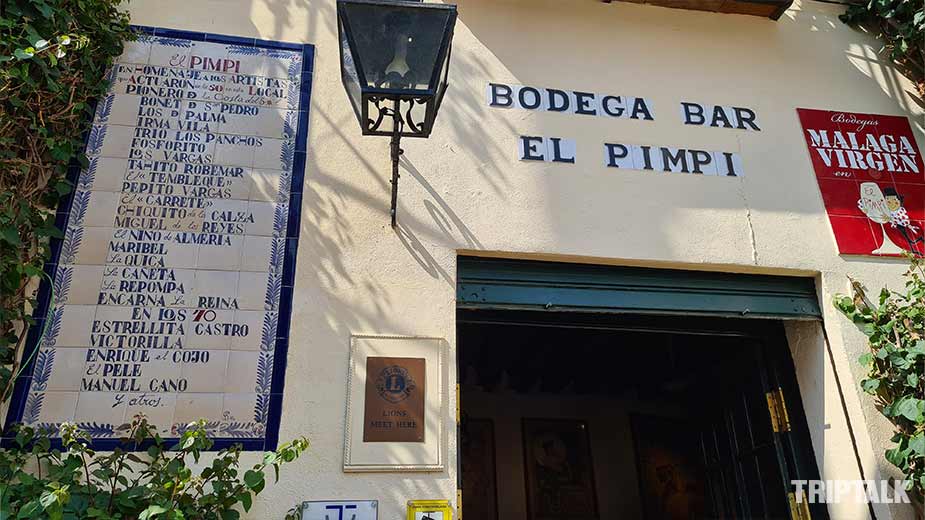 Bodega bar El Pimpi in Malaga