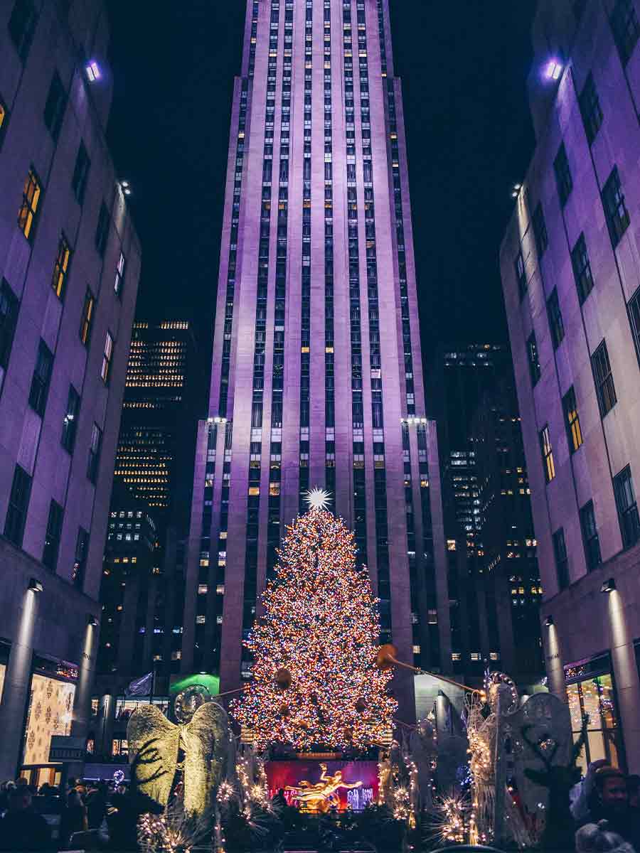 Kerst in New York, de kerstboom bij rockefeller
