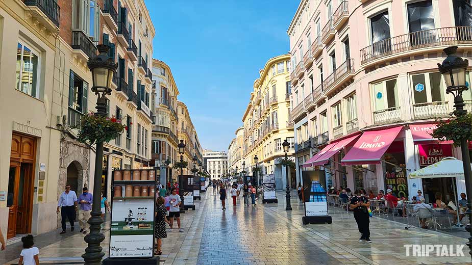 De winkelstraat van Malaga: Calle Larios