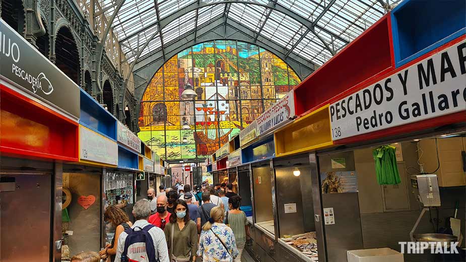 Binnen in de Mercado de Atarazanas in Malaga