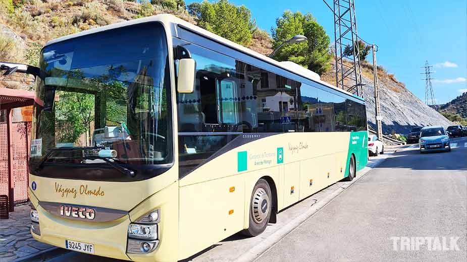 Pendelbussen bij Caminito del Rey