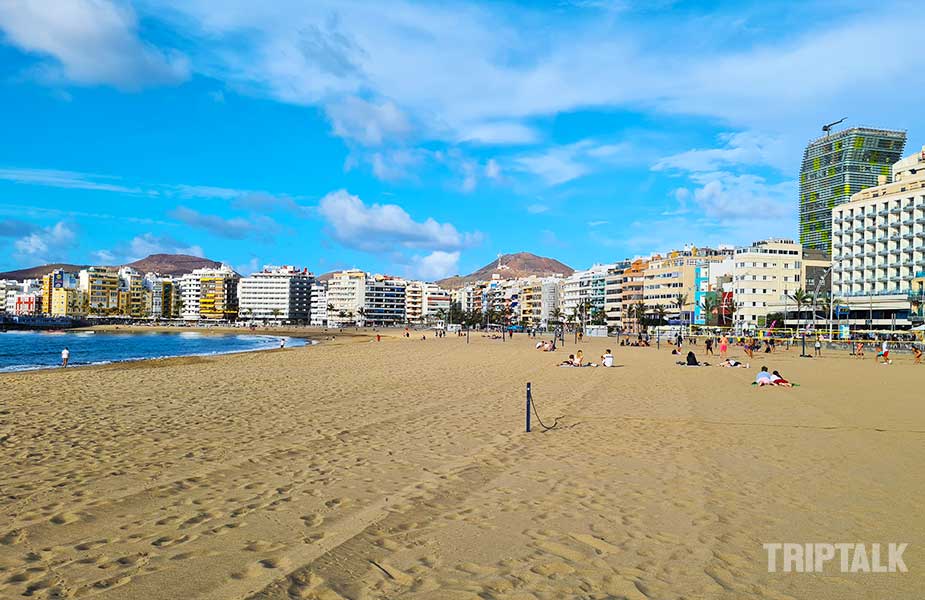 Strand bij Las Palmas de Gran Canaria