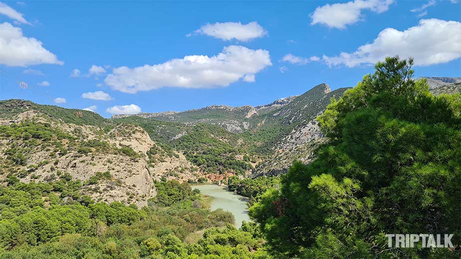 Mooi uitzicht op weg naar Caminito del Rey