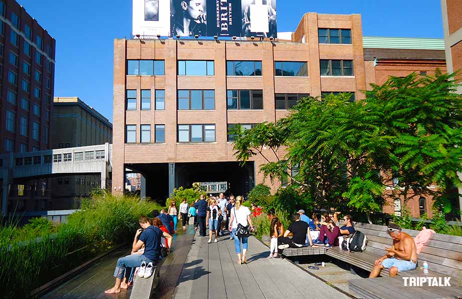 Wandelen over de High Line in New York