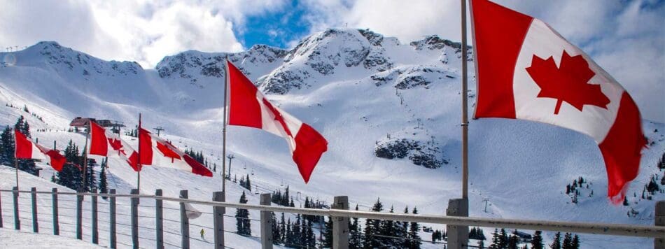Skien in Canada in dit gebied met veel sneeuw
