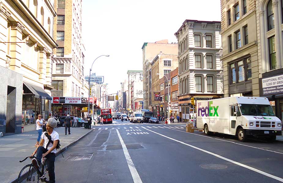 straat in het centrum van New York