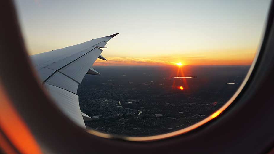 vliegtuig uitzicht reizen
