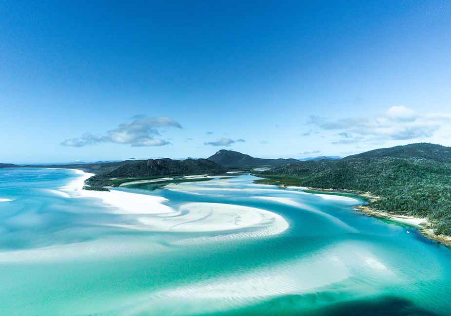 Whitsundays route langs de oostkust van Australië